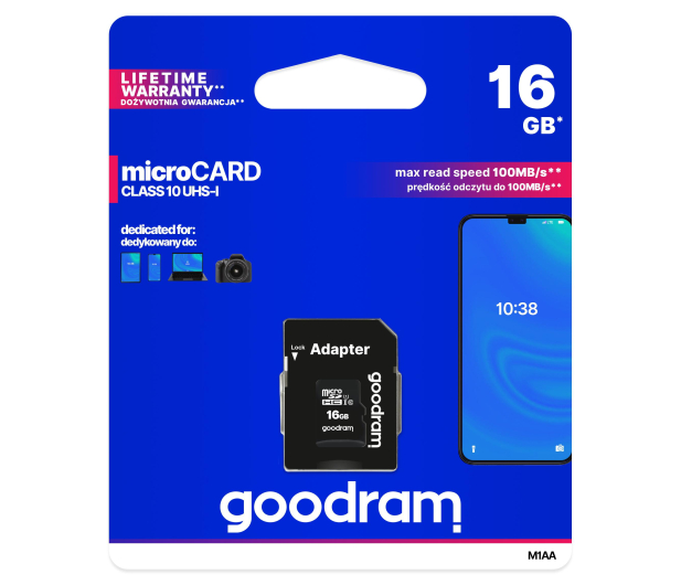 GOODRAM 16GB microSDHC 100MB/s C10 UHS-I U10 - 601408 - zdjęcie 3